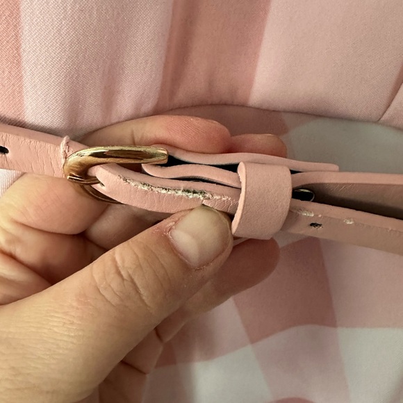 🎀 vintage Retro Pin up Gingham Pink and White Plaid Flare Sleeveless Dress 16 - Picture 2 of 13